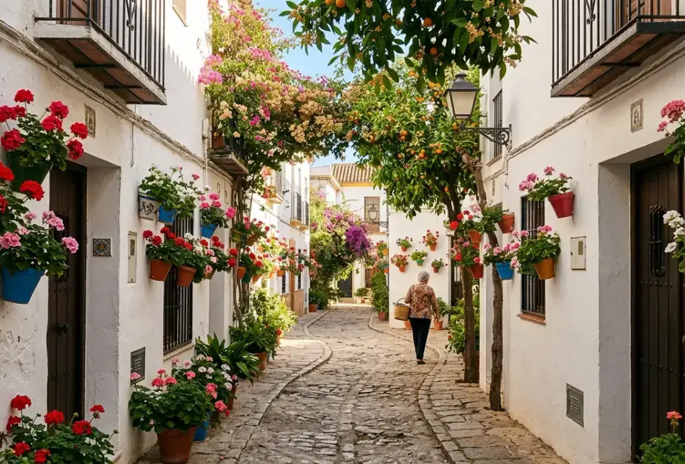 Córdoba in April — orange blossom in the Patio de los Naranjos beside the Mezquita