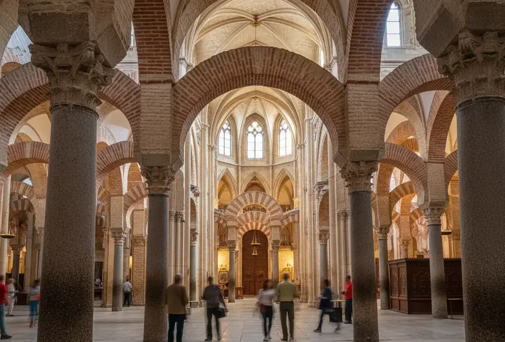 Horseshoe arched columns of the Mezquita-Catedral, Córdoba's great symbol of three civilisations